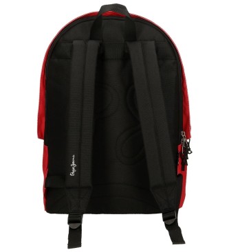 Pepe Jeans Mochila Aris com estojo vermelho