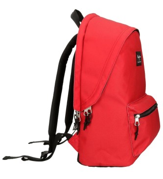 Pepe Jeans Mochila Aris com estojo vermelho