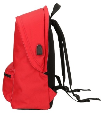 Pepe Jeans Mochila Aris com estojo vermelho