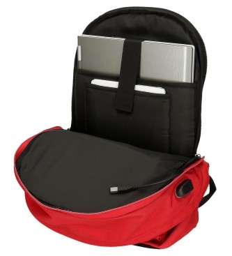 Pepe Jeans Mochila Aris com estojo vermelho