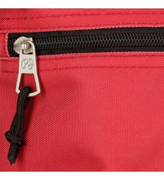 Pepe Jeans Mochila Aris com estojo vermelho