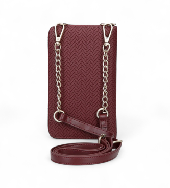 Pepe Jeans Borsa a tracolla per cellulare Sprig bordeaux