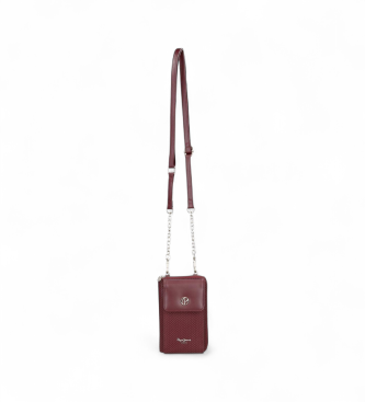 Pepe Jeans Borsa a tracolla per cellulare Sprig bordeaux