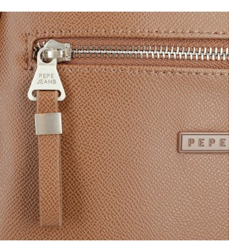Pepe Jeans Borsa da toilette Elia marrone