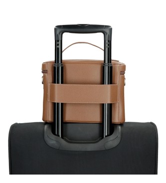 Pepe Jeans Borsa da toilette Elia marrone