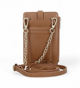 Pepe Jeans Borsa a tracolla per cellulare Elia marrone