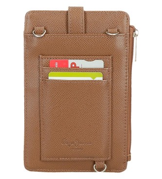 Pepe Jeans Borsa a tracolla per cellulare Elia marrone