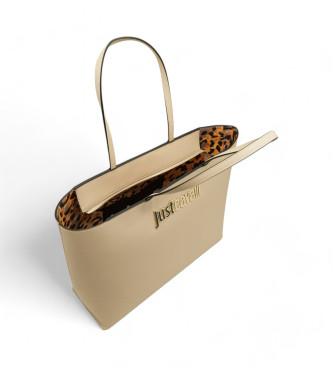 Just Cavalli Bolso Lettering Grande beige