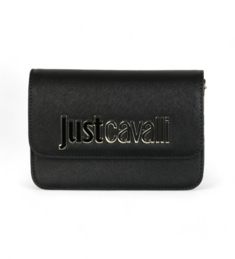 Just Cavalli Borsa con scritta in metallo nero