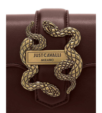 Just Cavalli Razpon Nova ikonična rjava torbica Snakes