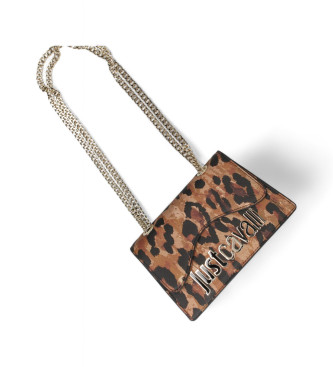 Just Cavalli Gamma B Borsa in metallo con stampa animalier