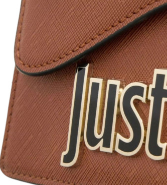 Just Cavalli Range Metal Lettering brown bag