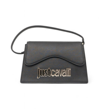 Just Cavalli Range Metal Lettering Bag svart