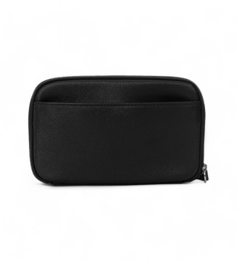 Just Cavalli Black logo messenger bag