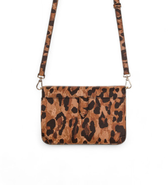 Just Cavalli Borsa con scritta in metallo marrone