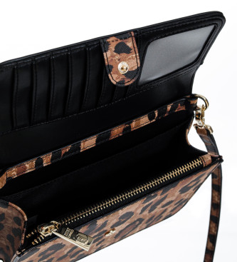 Just Cavalli Borsa con scritta in metallo marrone