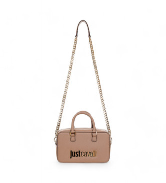 Just Cavalli Metal Lettering Style 3 beige bag