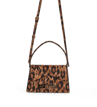 Just Cavalli Bolso Range Metal Lettering marrn