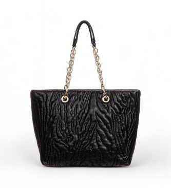 Just Cavalli Saco Zebra acolchoado Grande preto