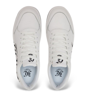 Just Cavalli Zapatillas de piel logotipo blanco