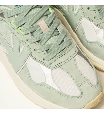 Kaotiko Detroit green leather trainers