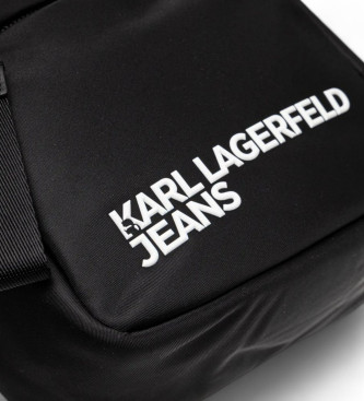 Karl Lagerfeld Sort messengertaske med logo