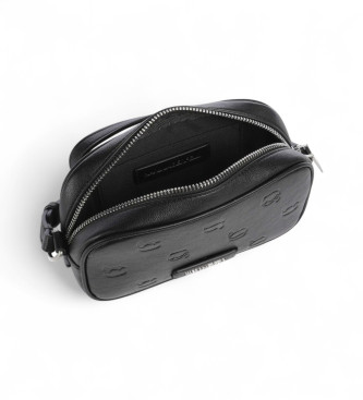 Karl Lagerfeld Schwarze Monogramm-Umhngetasche