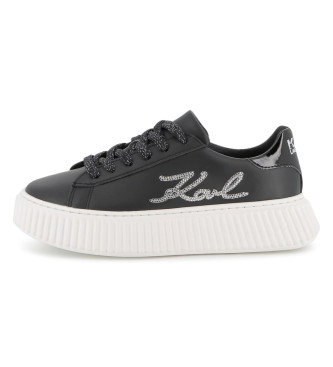 Karl Lagerfeld Sneakers i lder Mrke sort