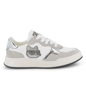 Karl Lagerfeld Leder Turnschuhe Face wei