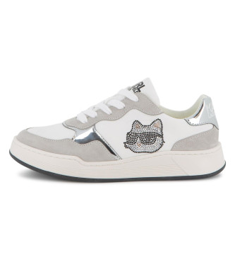 Karl Lagerfeld Leder Turnschuhe Face wei