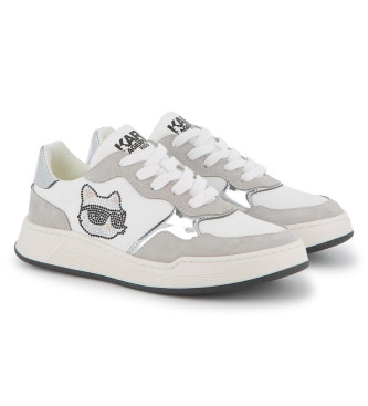 Karl Lagerfeld Leder Turnschuhe Face wei