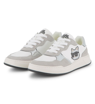 Karl Lagerfeld Leder Turnschuhe Face wei