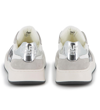 Karl Lagerfeld Leder Turnschuhe Face wei