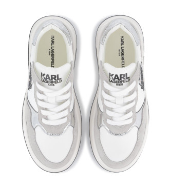 Karl Lagerfeld Leder Turnschuhe Face wei