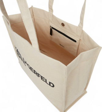 Karl Lagerfeld Saco de lona com logtipo bege