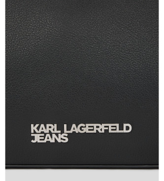 Karl Lagerfeld Borsa con logo metallico nero