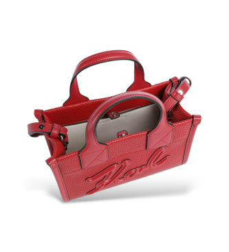 Karl Lagerfeld Rote geprgte Tasche