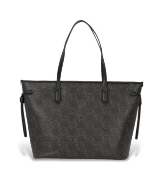 Karl Lagerfeld Schwarze Shopper-Tasche mit Monogramm