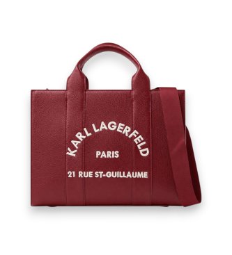 Karl Lagerfeld Bolso tote mediano de Rue St-Guillaume granate