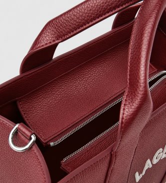 Karl Lagerfeld Bolso tote mediano de Rue St-Guillaume granate