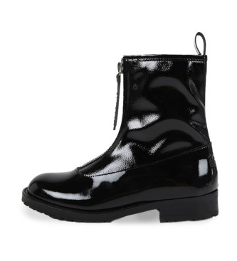 Karl Lagerfeld Botins em pele preta