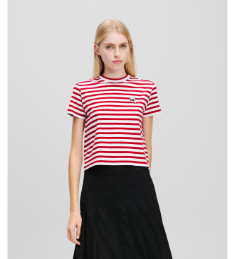 Karl Lagerfeld Gestreept T-shirt wit, rood