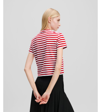 Karl Lagerfeld Striped T-shirt white, red