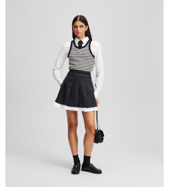 Karl Lagerfeld Majica Canalé Ikon bela, črna