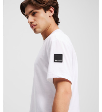 Karl Lagerfeld Majica z belim našitkom in logotipom