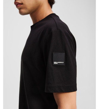 Karl Lagerfeld Majica s črnim našitkom in logotipom