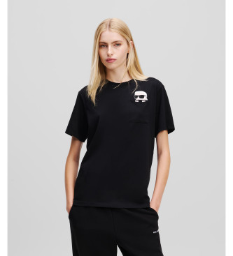 Karl Lagerfeld Camiseta con pedrera negro