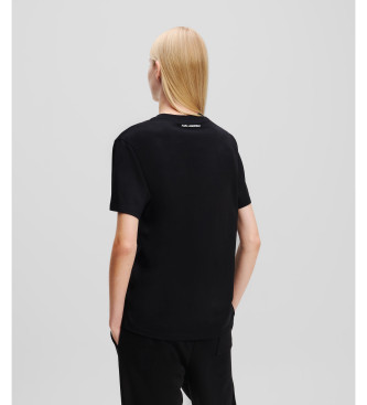 Karl Lagerfeld Camiseta con pedrera negro