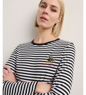 Karl Lagerfeld Disneyjeva črtasta majica bela, črna
