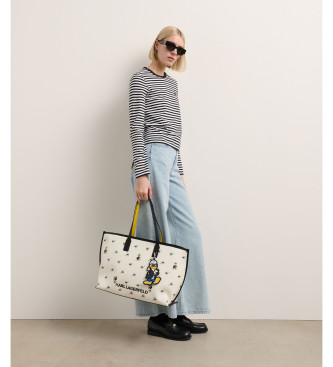 Karl Lagerfeld Disneyjeva črtasta majica bela, črna